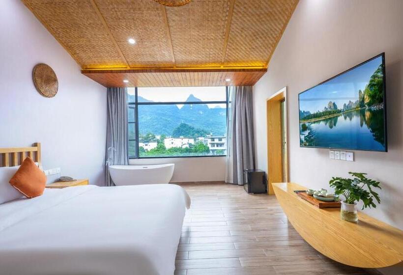 اتاق استاندارد با بالکن, Qingshan Yuandai Boutique Homestay Yangshuo