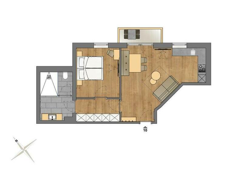 Апартаменты 1 Спальня, Apart Hotel Dreisonnenhof