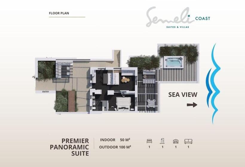 سوئیت پریمیوم, Semeli Coast Mykonos, Curio Collection By Hilton