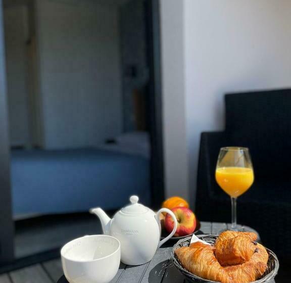 带露台的高档房间, Logis Hôtel Du Large