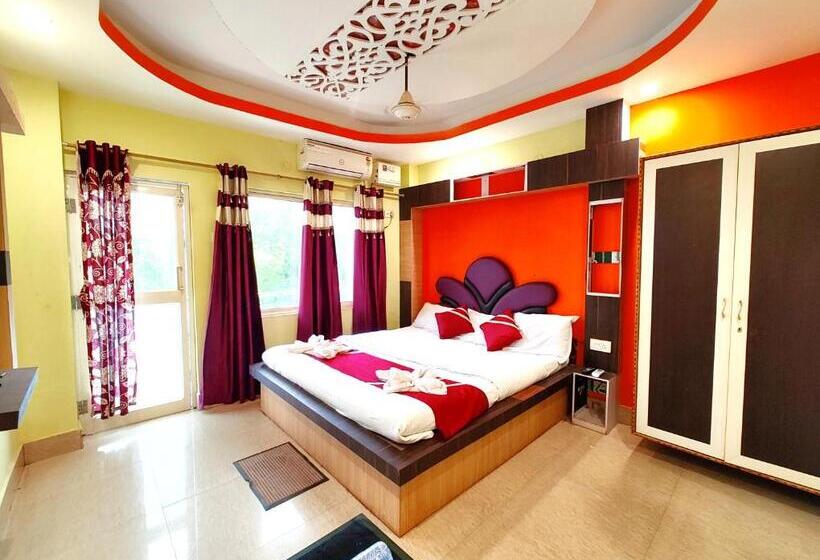 اتاق لوکس با تخت بزرگ, Goroomgo Shree Bhumi Puri Near Sea Beach And Temple   Newly Renovated Hotel   Perfect Location With