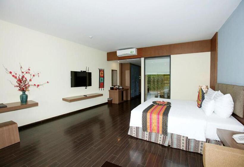 اتاق دلوکس با تخت کینگ و چشم‌انداز, Serena Kim Boi Resort  Hoa Binh