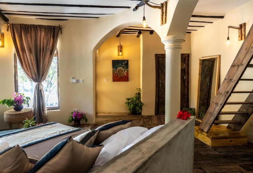 اتاق لوکس با چشم‌انداز دریا, Kinazi Upepo Beach Eco Lodge