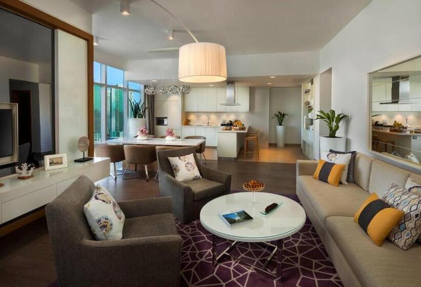 带3个卧室带海景的公寓, Beach Rotana Residences
