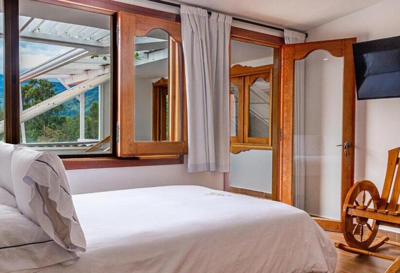 غرفة عائلية مطلّة علي الجبل, Hospedaje Vista Hermosa Salento
