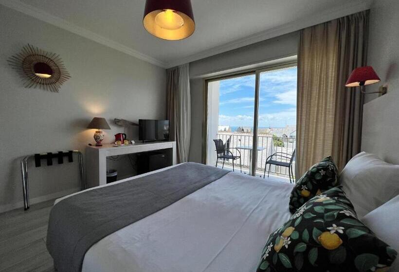 اتاق راحتی با چشم‌انداز دریا, Hôtel Ker Noyal Quiberon Plage