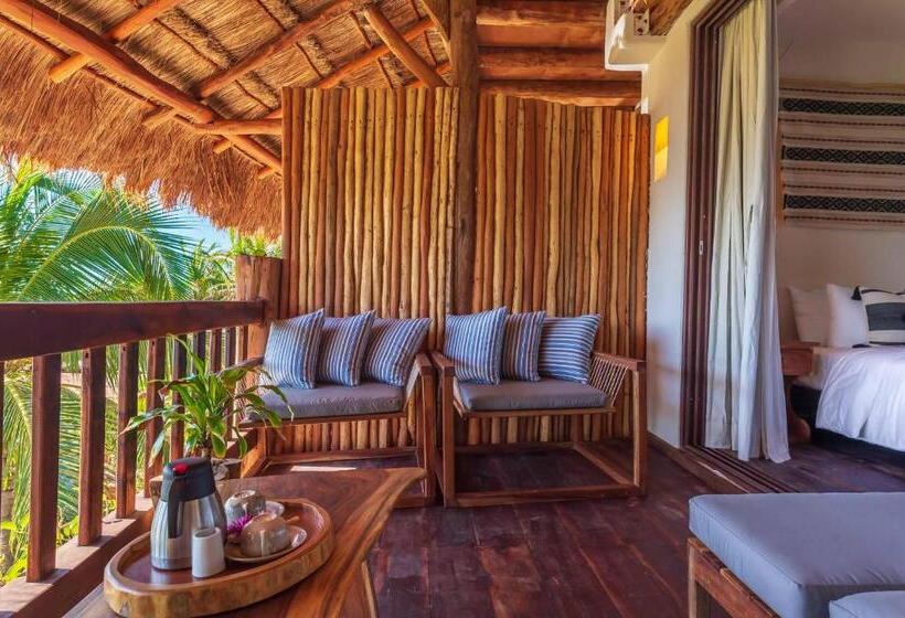 キングサイズベッドのスタンダードルーム, Kanan Tulum Treehouse, Rooftop, Beach Club & Spa   Adults Only