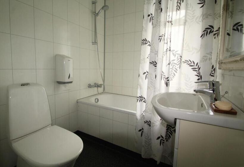 اتاق استاندارد سه تخته با سرویس بهداشتی مشترک, Húsavík Green Hostel