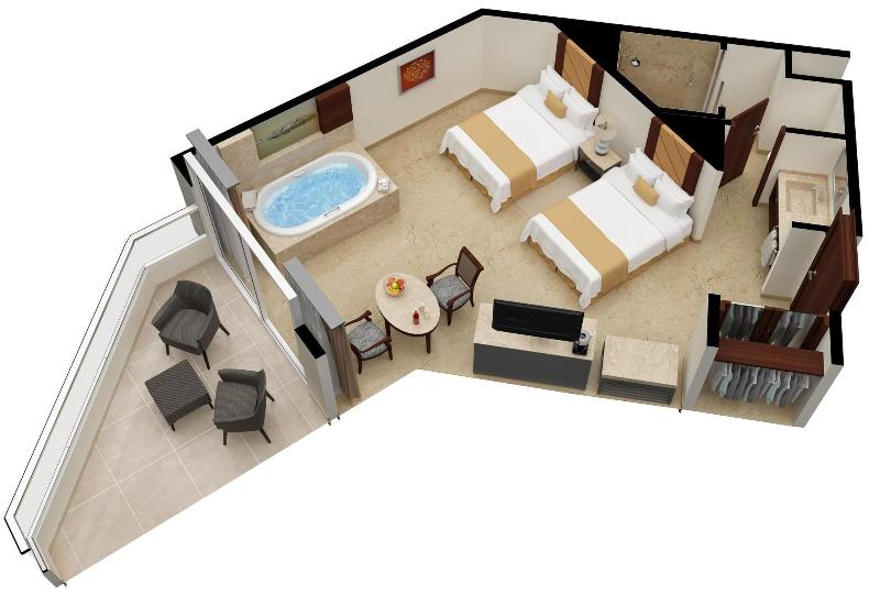 Cameră Superioară cu Vedere spre Mare, Moon Palace Nizuc  All Inclusive