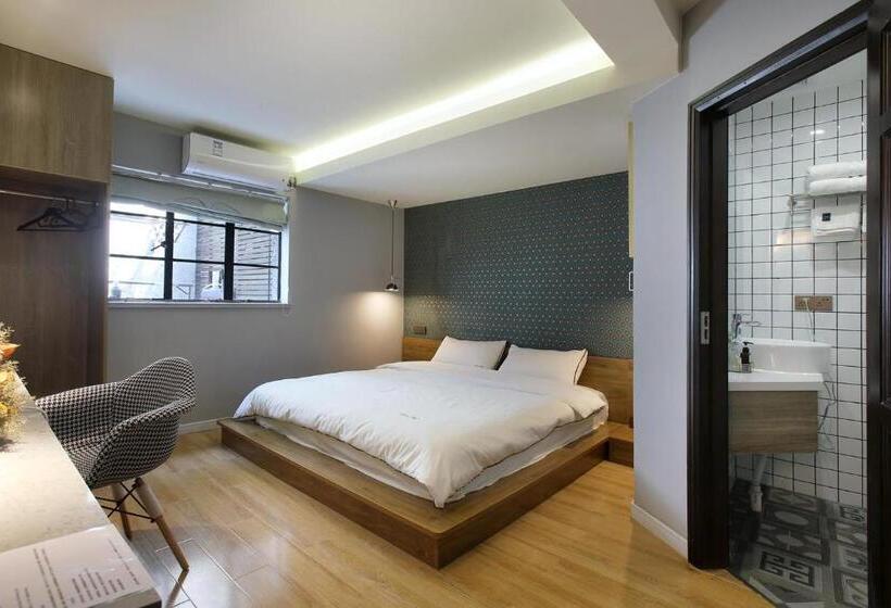 스탠다드 내측 룸, Shanghai Downtown Hills Boutique Guesthouse   Near Metro Line 7, Exit 3, Changping Road