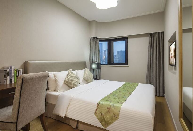 דירת דלוקס 3 חדרי שינה, Somerset Olympic Tower Tianjin