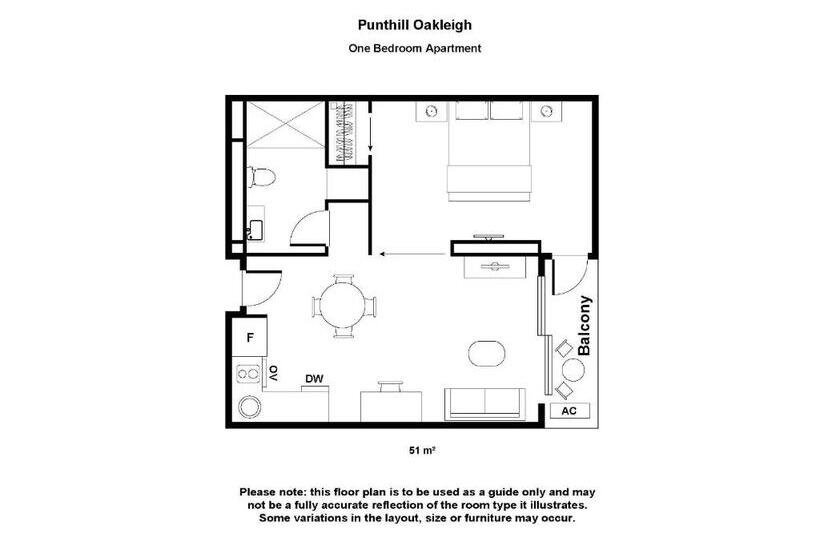 Апартаменты 1 Спальня, Punthill Oakleigh