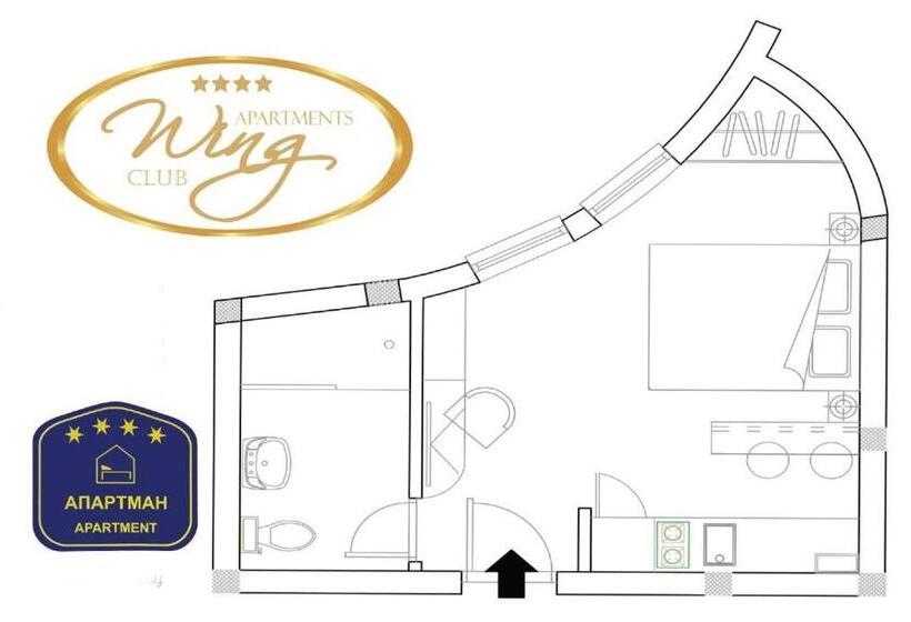 آپارتمان 1 خوابه, Wing Club Dajana