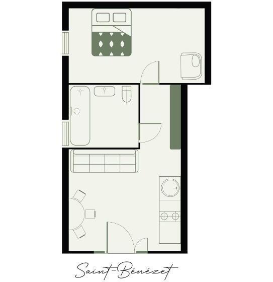 Апартаменты 1 Спальня, La Villa Dupont D Avignon
