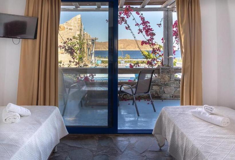 带海景的复工套房, Alexandros By The Beach   Serifos