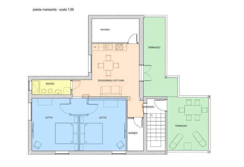 Апартаменты 1 Спальня с Террасой, Ludomar Country Residence   Rooms & Apartments