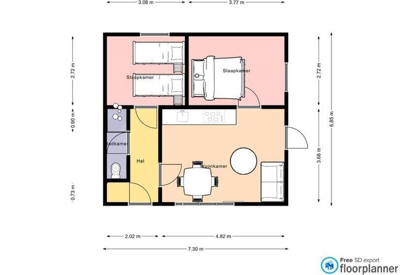 Апартаменты 2 Спальни, Molltaler Appartements En B&b