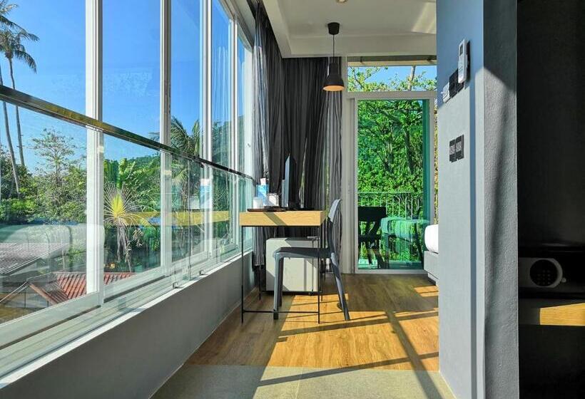 디럭스 룸 바다 전망, Sairee Hut Resort Koh Tao