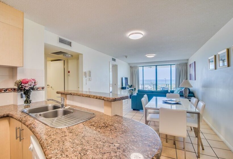 침실 2개 바다 전망 아파트, Grand Palais Boolarong Beachside Apartments