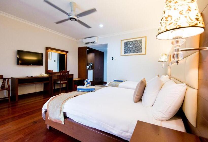 디럭스 룸 바다 전망, Langkah Syabas Beach Resort