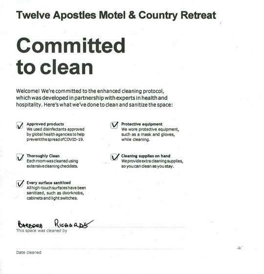 오두막, Twelve Apostles Motel & Country Retreat