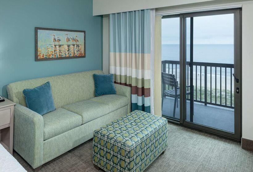 Номер Стандарт Двуспальная Кровать Вид на Море, Hampton Inn & Suites Carolina Beach Oceanfront