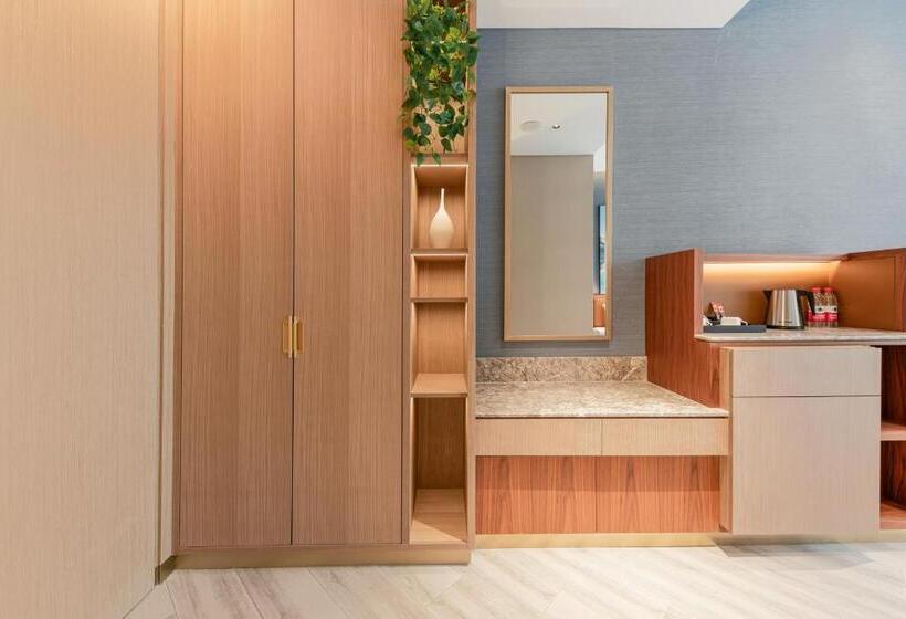 Номер Deluxe, Sha Zhi Ye Serviced Apartment Hotel   Houjie Wanda Plaza Liaoxia Subway Station