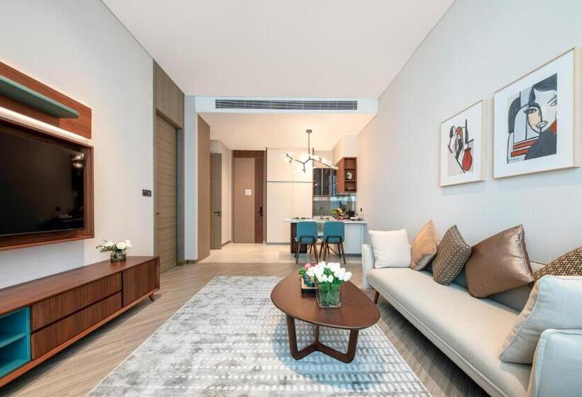 Люкс Повышенной Комфортности, Sha Zhi Ye Serviced Apartment Hotel   Houjie Wanda Plaza Liaoxia Subway Station