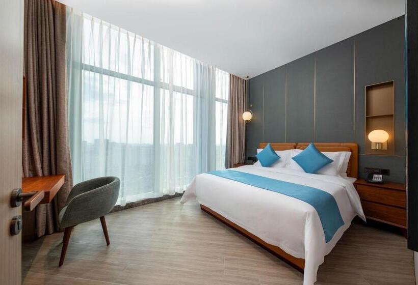 Люкс 2 Спальни, Sha Zhi Ye Serviced Apartment Hotel   Houjie Wanda Plaza Liaoxia Subway Station
