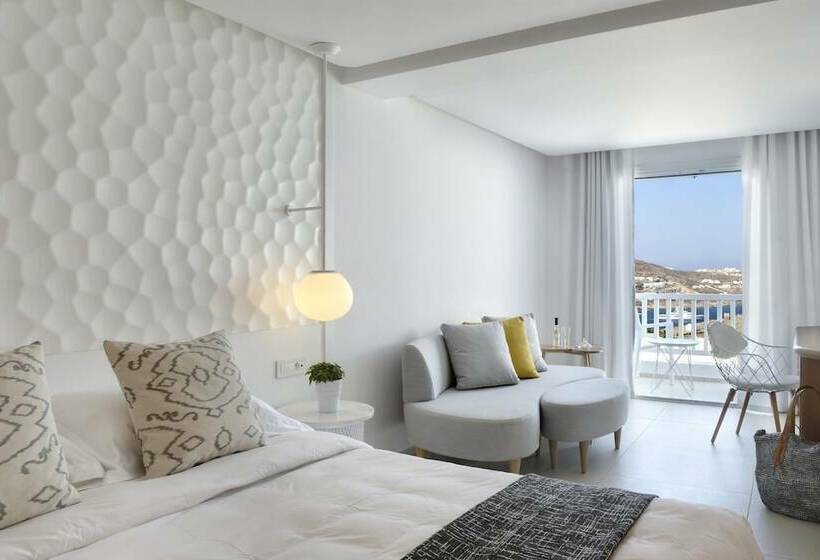 غرفة ديلوكس ذات إطلالة جانبية على البحر, Myconian Kyma, A Member of Design Hotels