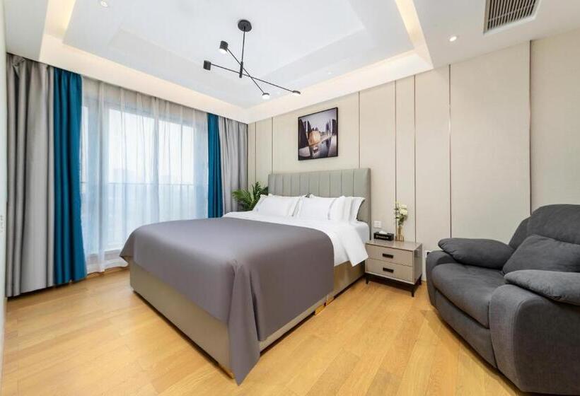 Suíte, Doria Home International Apartment  Guangzhou Huijin Ifc Keyun Road Metro Branch Canton Fair Free Sh