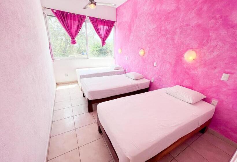 Standaard Driepersoonskamer met Gedeelde Badkamer, Ith Sayulita Amazing Surf Hostel