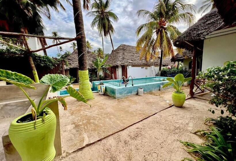 带阳台可观花园景的标准间, Jambiani White Sands Bungalows