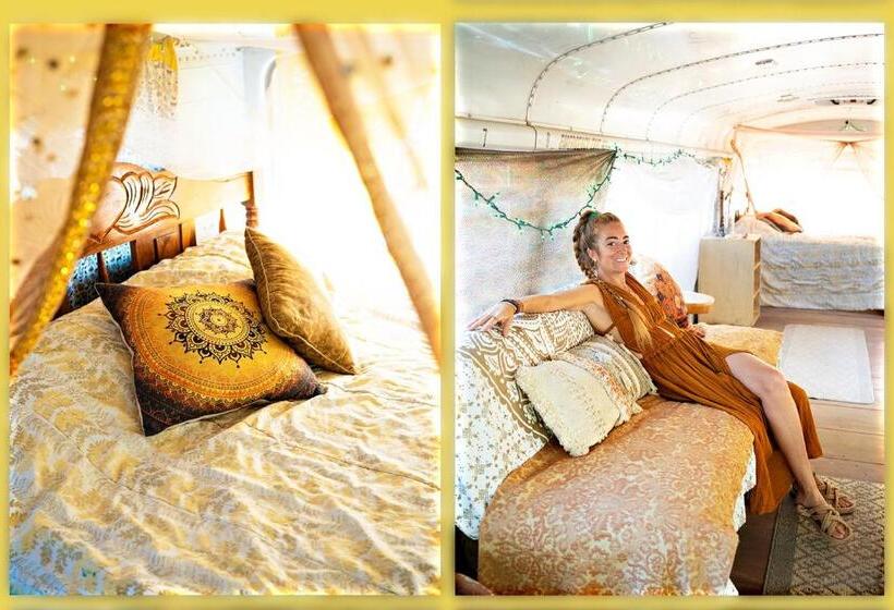 정원 전망 4인용 스탠다드 룸, Rainbow Caravan Hostel