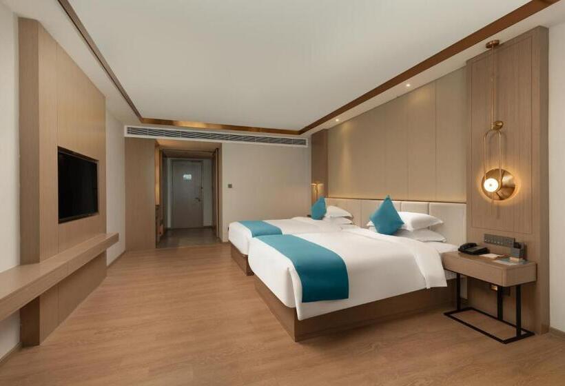 带城市景观的标准间, Platinum International Hotel   Hanjiang Branch Memorial Archway Street Chaozhou Ancient City