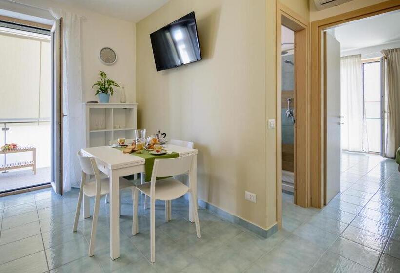 غرفة عائلية ذات إطلالة جانبية على البحر, Greco B&b