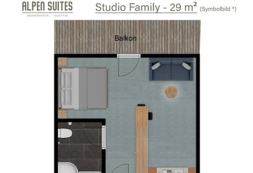 家庭工作室, Alpen Suites Brandnertal