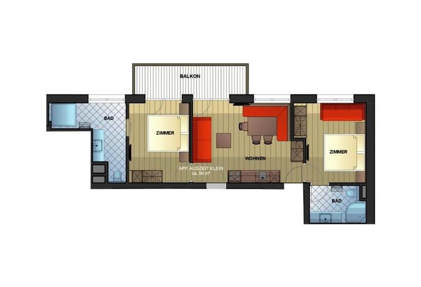 آپارتمان 2 خوابه, Appartement Pension Kendlbacher