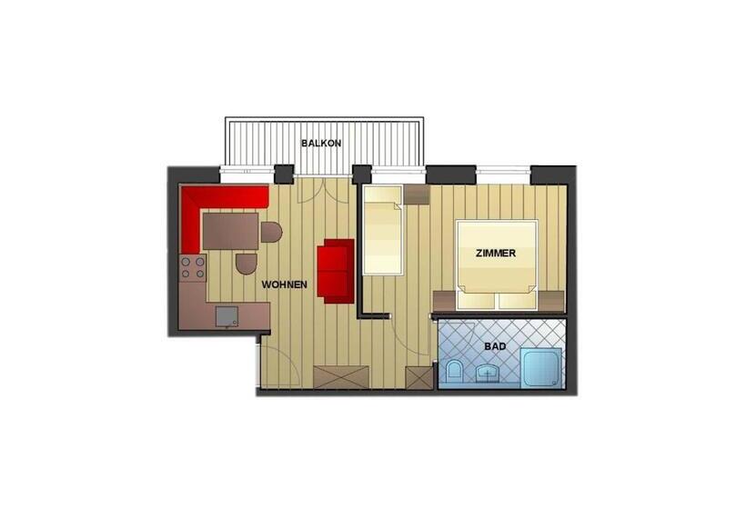 带1个卧室的公寓, Appartement Pension Kendlbacher
