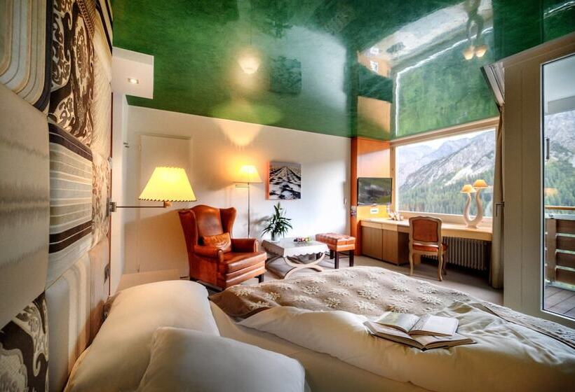 Номер Deluxe, Tschuggen Grand Hotel   The Leading Hotels Of The World
