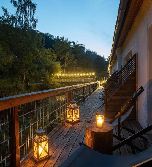 스탠다드 테라스 룸, Bodetaler Basecamp Lodge   Bergsport  Und Naturerlebnis