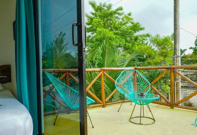 Deluxe Kamer met Balkon, Ade Hotel Bacalar