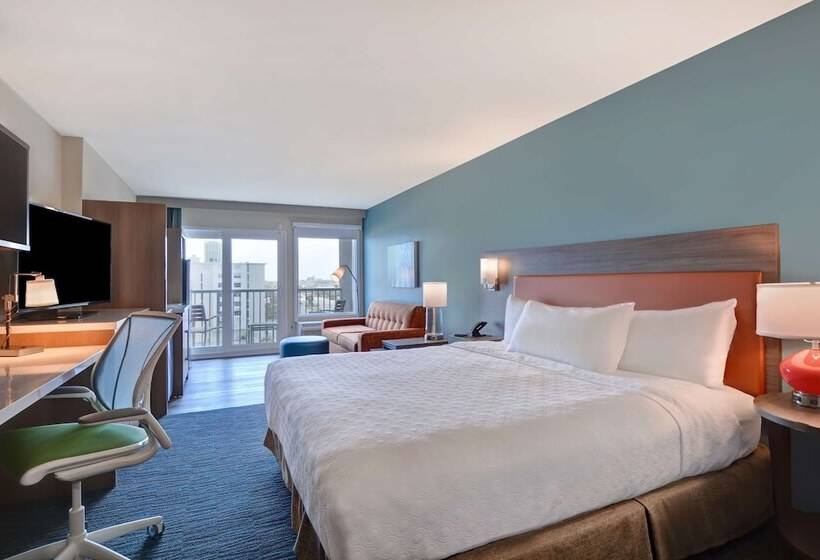带双人床的标准工作室, Home2 Suites By Hilton Ormond Beach Oceanfront