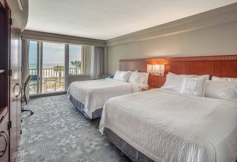 Номер Стандарт 2 Двуспальные Кровати, Courtyard By Marriott Jacksonville Beach Oceanfront