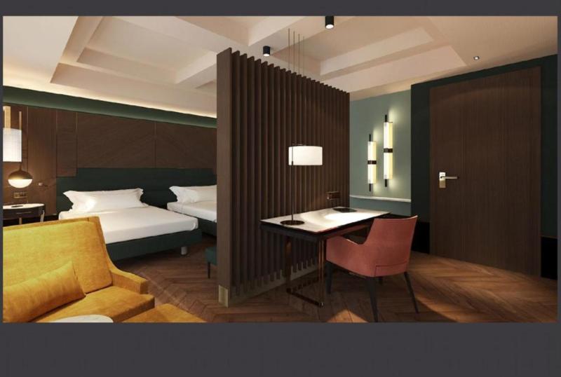 Camera Standard Letto King Accessibile ai persone con mobilità ridotta, Hilton Rome Eur La Lama