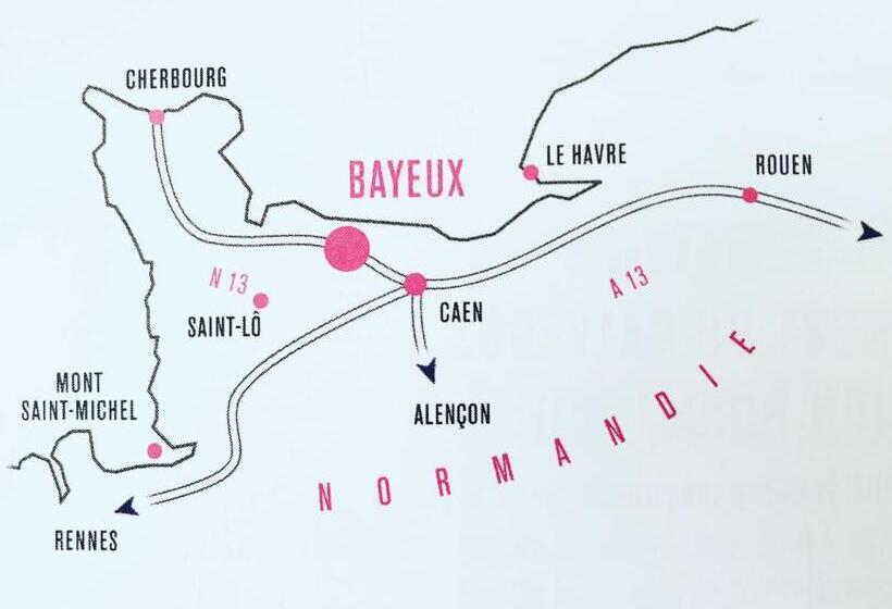 适合残疾人使用的标准间, Chambre Pomme Cannelle Premium Aux Portes De Bayeux Normandie 2 Pers