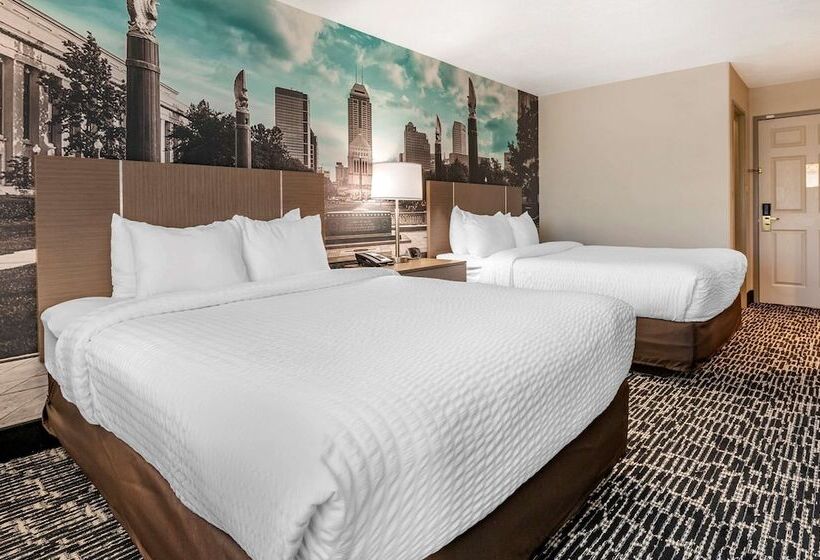２ダブルベッドのスタンダードルーム, Clarion Pointe Indianapolis Airport