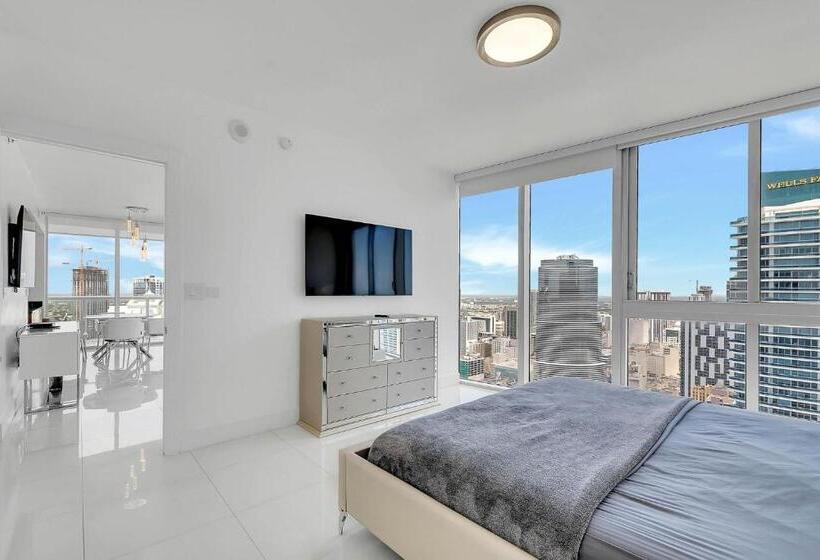침실 1개 바다 전망 아파트, Penthouse 2br Icon Whotel Brickell Miami