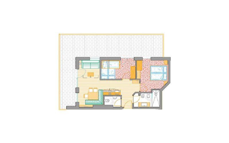 Апартаменты 2 Спальни, Apparthotel Gartenresidence Nalserhof