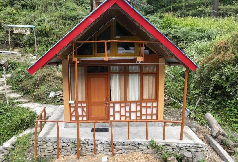 발코니가 있는 4인용 스탠다드 룸, Reverberate Cafe & Cottages   Negi S Place